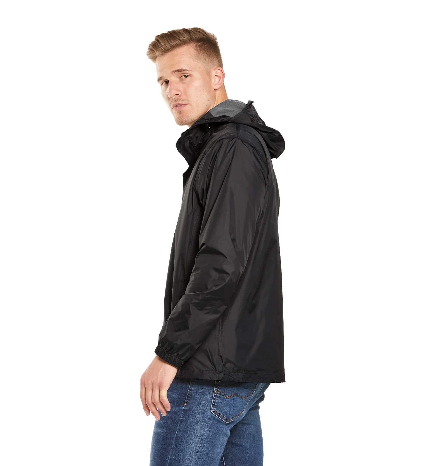 Black Pack-It-Pocket Rain Jacket