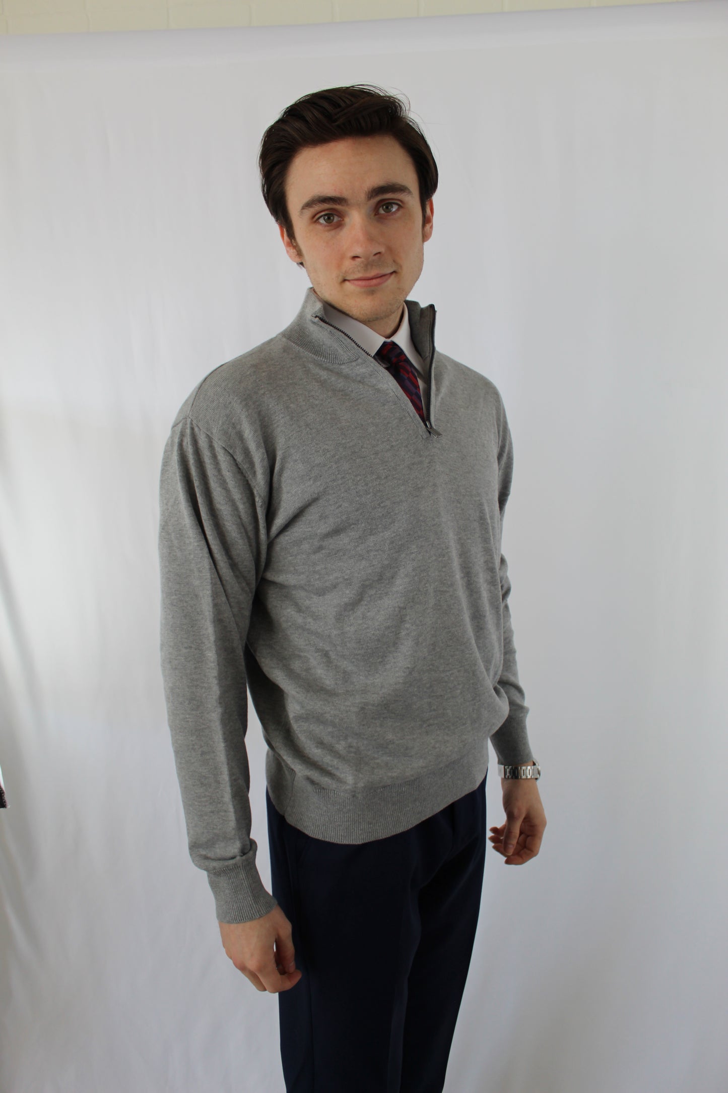 Silver 2BY2 1/4 Zip Sweater