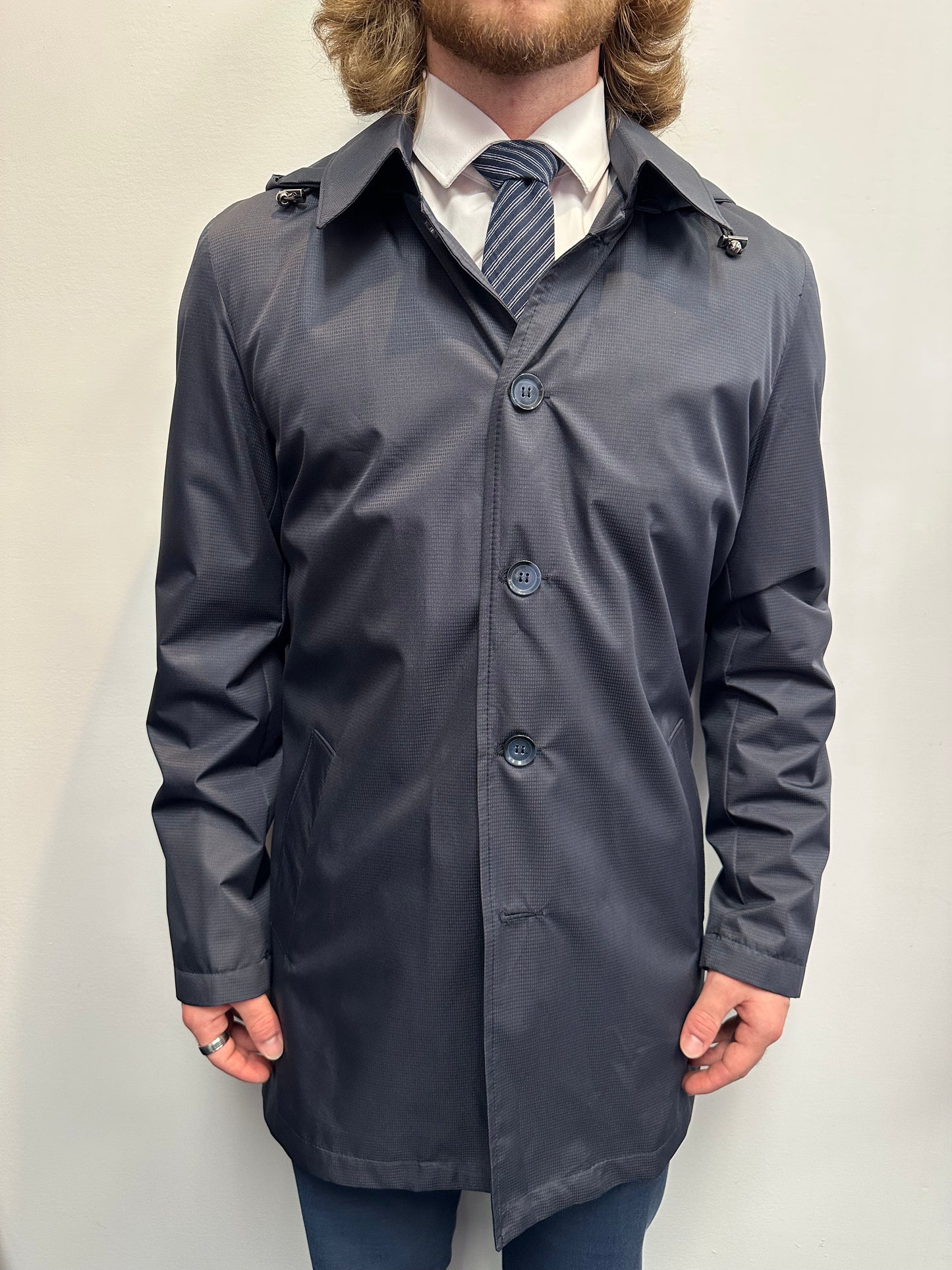 Navy Waterproof Dress Coat
