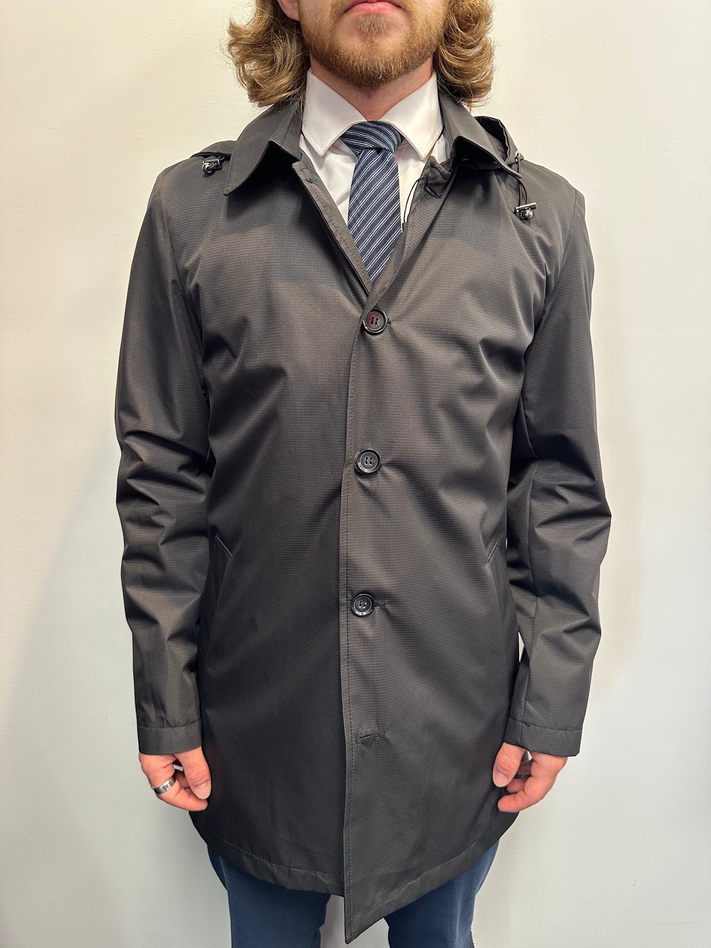 Black Waterproof Dress Coat