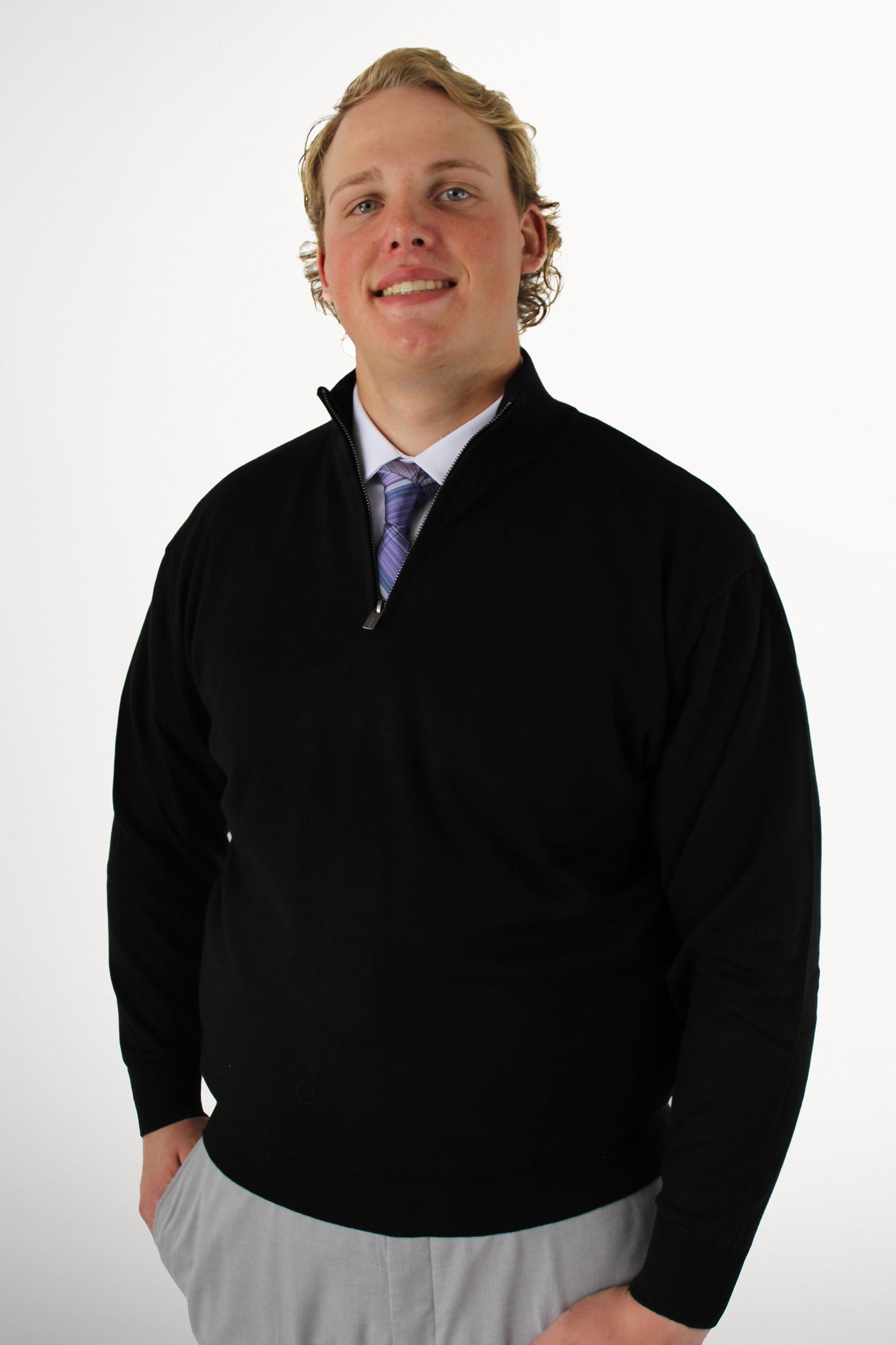 Black 2BY2 1/4 Zip Sweater