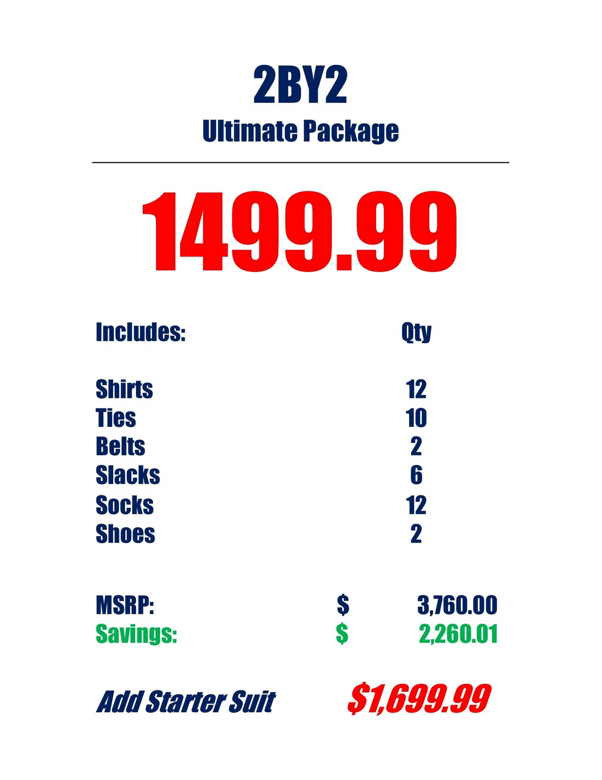 Ultimate Package $1,499.99