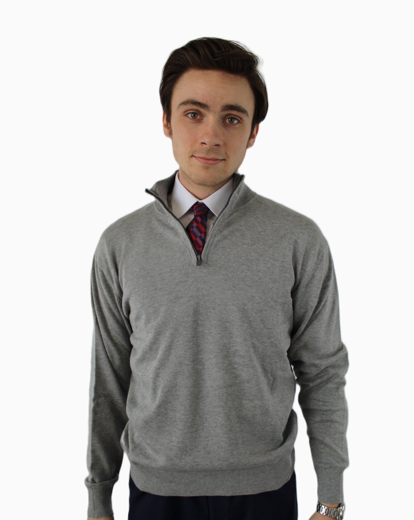 Silver 2BY2 1/4 Zip Sweater