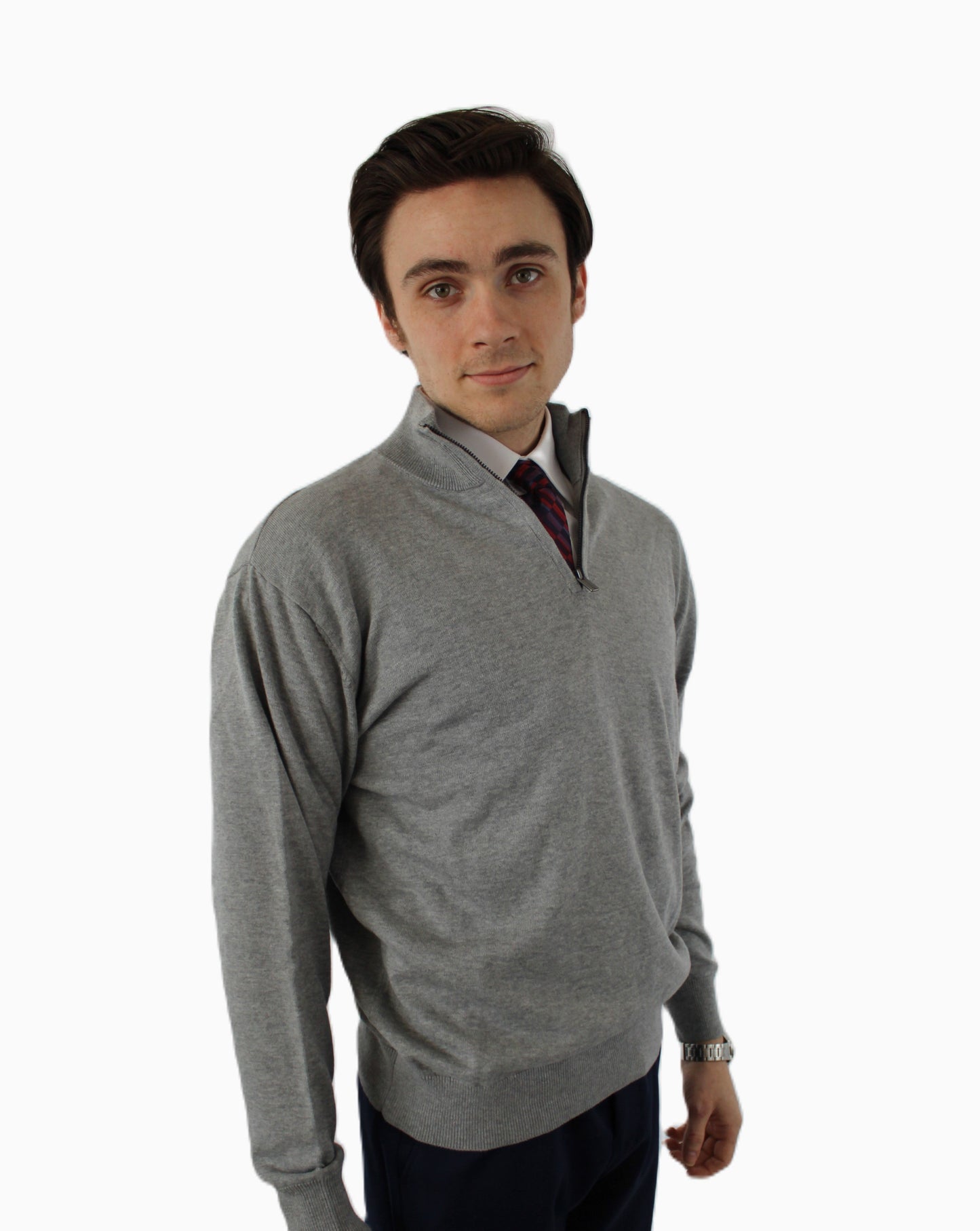 Silver 2BY2 1/4 Zip Sweater