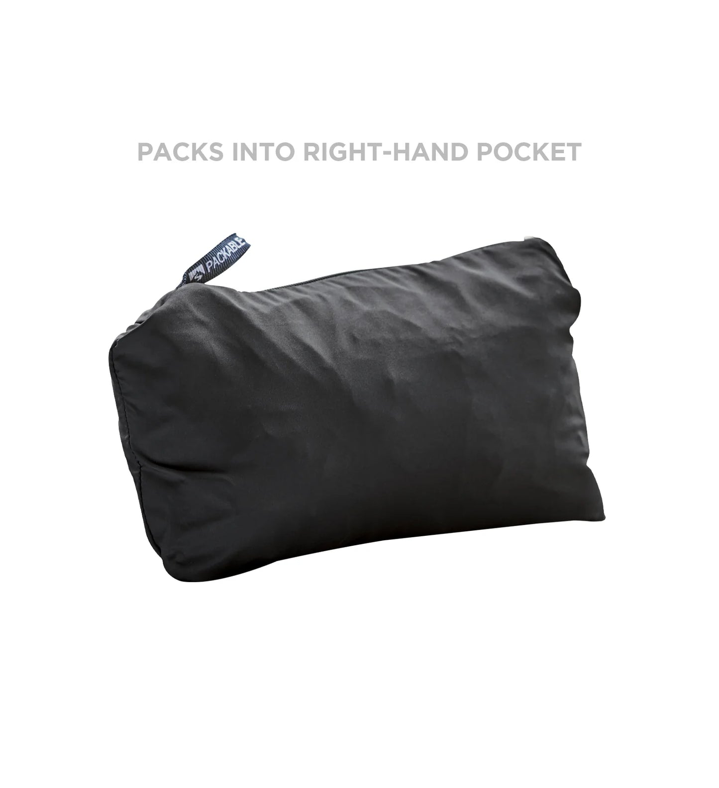 Black Pack-It-Pocket Rain Jacket